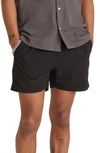 Madewell Recycled Everywear Shorts In Almost Black