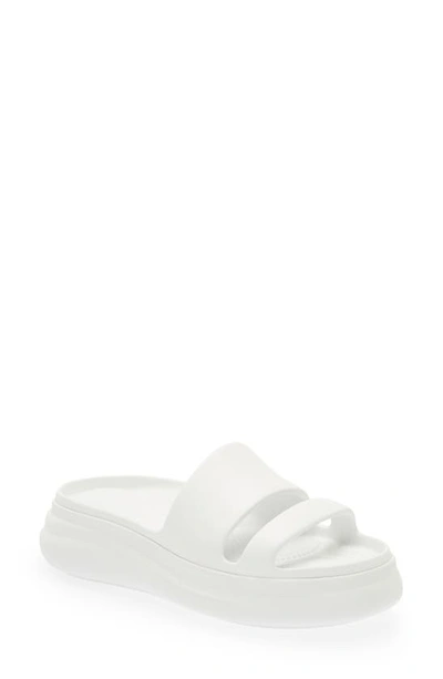 Rag & Bone Brixley Rubber Slide Flatform Sandals In Wht