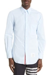 THOM BROWNE CLASSIC FIT POPLIN BUTTON-UP SHIRT