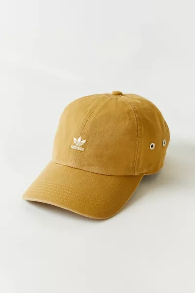 Adidas Originals Originals Mini Logo Relaxed Baseball Hat In Brown