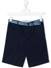 Polo Ralph Lauren Belted Four-pocket Bermuda Shorts In Blue