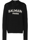 Balmain Round Neck Sweatshirt In Black