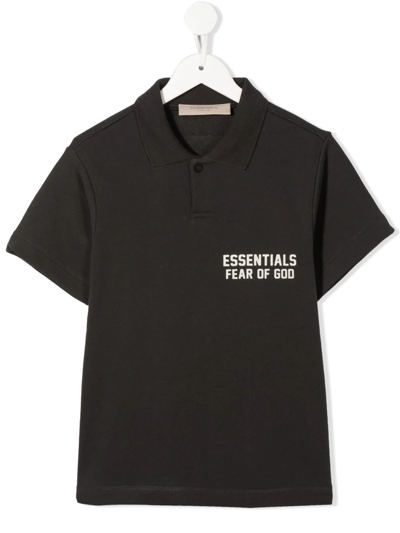 Essentials Kids' Short Sleeve Polo Top In Grey