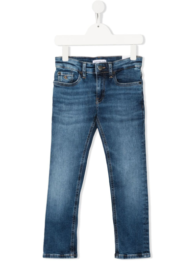 Calvin Klein Kids' Mid-rise Skinny Jeans In Blue