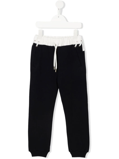 Chloé Kids' Logo-print Cotton Track Trousers In Blue