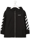 OFF-WHITE LOGO PRINT RAIN JACKET