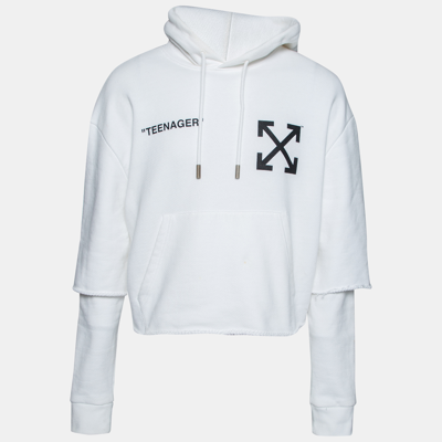 Pre-owned Off-white White Cotton Bart Simpson Teenager Hoodie M