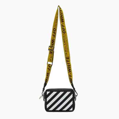 Off-white Small Diag Shoulder Bag In Nylon In Black
