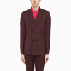 Valentino Double-breast Jacket In Burgundy