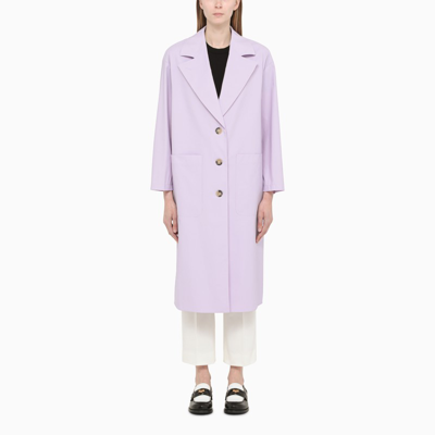 Harris Wharf London Lilac Single-breasted Trench Coat In Purple