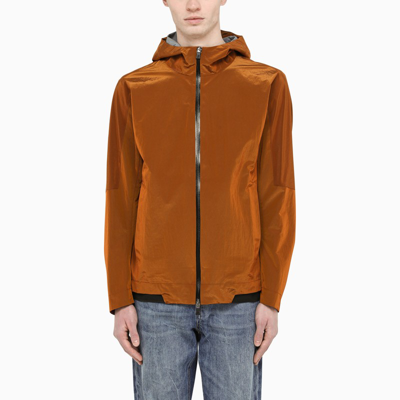 Herno Relaxed Fit Opalescent Bomber Jacket In Orange