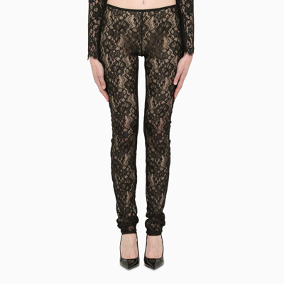 Dolce & Gabbana Black Lace Leggings