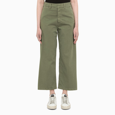 Department Five Military Green Crop Trousers