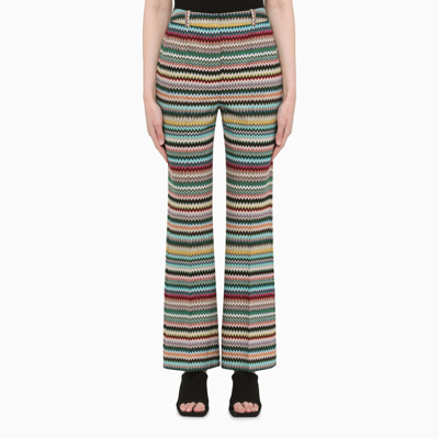 Missoni Multicolour Chevron-motif Trousers In Multicolor