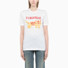 DSQUARED2 WHITE LOGOED T-SHIRT WITH CAT EMBROIDERY