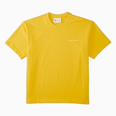 Adidas Originals Yellow Pharrell Williams Humanrace Crewneck T-shirt In Bold Gold