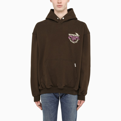 Represent Cotton Sweatshirt With Frontal Print - Atterley In Brown