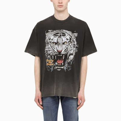 Represent Black Tiger-print Crewneck T-shirt