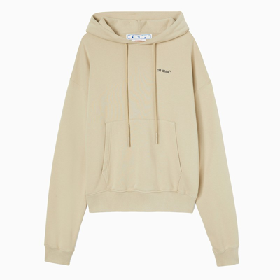 Off-white Off White Caravaggio Arrow Hoodie In Beige