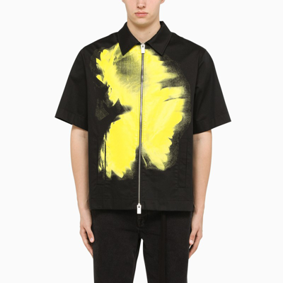 1017 A L Y X 9sm Zipped Shirt With Abstract Print In Black