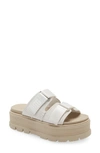 Ugg Clem Platform Slide Sandal In White
