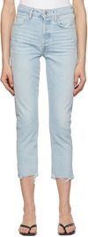 CITIZENS OF HUMANITY BLUE HIGH-RISE STRAIGHT JEANS