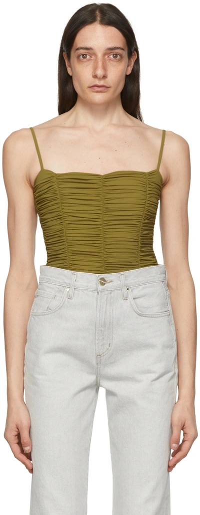 Goldsign Green 'the Ezra' Bodysuit In Olive