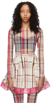Shuting Qiu Pink Polyester T-shirt In Pink