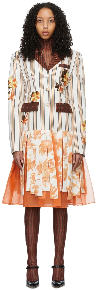 Shuting Qiu White Cotton Coat