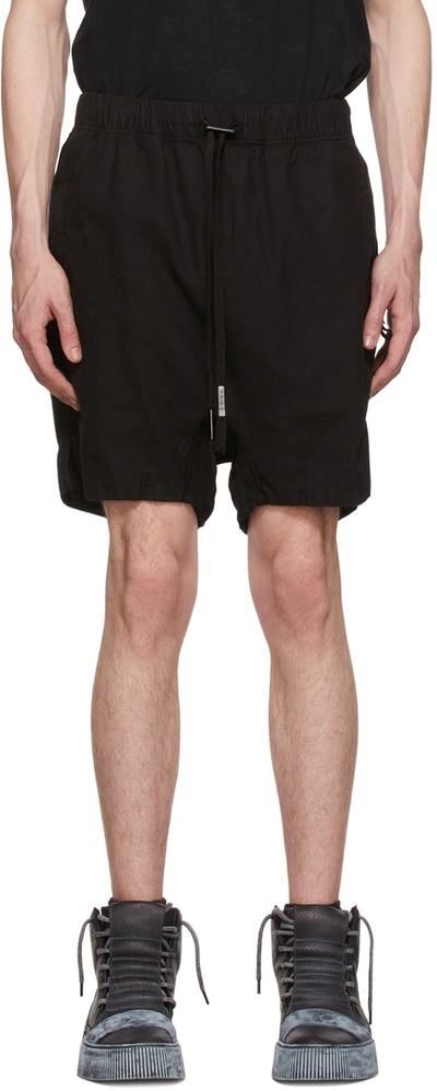 Boris Bidjan Saberi Black Cotton Shorts