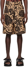 Jil Sander Floral-print Bermuda Shorts In 841 - Open Orange