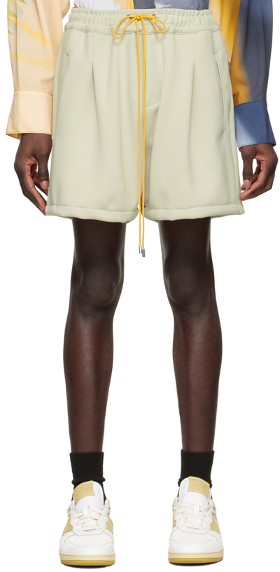 Rhude Ssense Exclusive Off-white Polyester Shorts In Grey