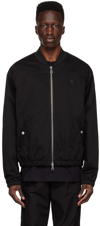 AMI ALEXANDRE MATTIUSSI BLACK COTTON BOMBER JACKET