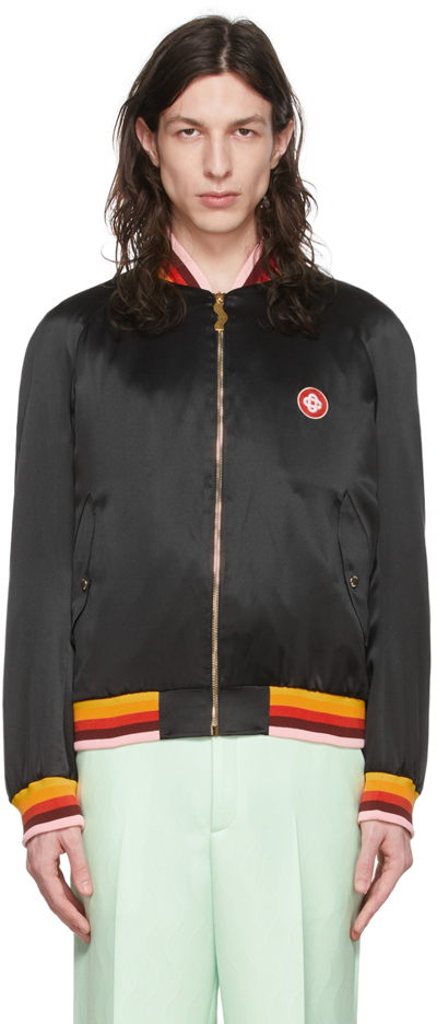 Casablanca Souvenir Masao San Bomber Jacket In Black