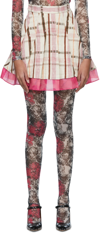 Shuting Qiu White Cotton Blend Skirt In Multi