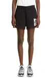 Moncler High-rise Cotton Shorts In Black