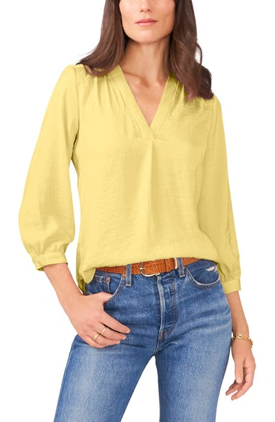 Vince Camuto Rumple Fabric Blouse In Sunburst Yellow