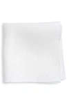 Clifton Wilson Linen Pocket Square In White