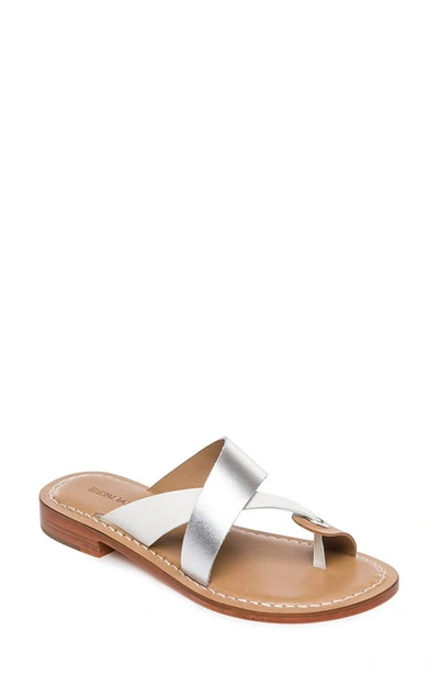 Bernardo Women's Tia Leather Cross-strap Sandal In Sand Antique Calf/silver/white