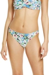 Ganni Women Floral Pattern Bikini Briefs In Floral Azure Blue