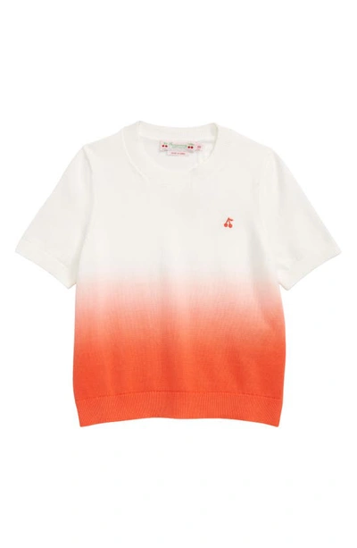 Bonpoint Kids' Antoinetta Dip-dyed Cotton Jumper In A Coquelicot