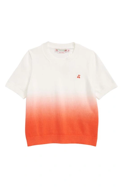 Bonpoint Kids' Antoinetta Dip-dyed Cotton Sweater In Poppy