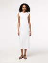 Another Tomorrow Sleeveless Tee Dress In White