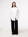 Another Tomorrow Core Menswear-inspired Shirt In White
