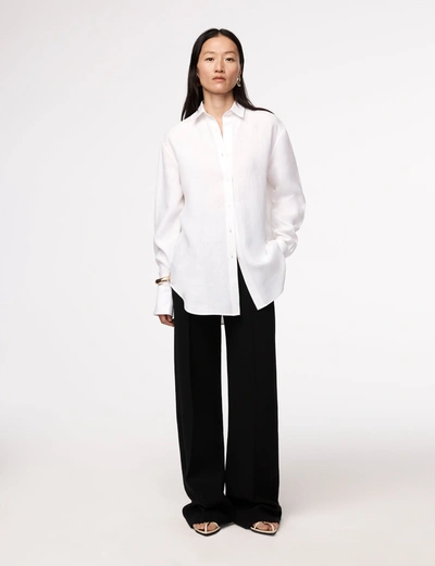 Another Tomorrow Core Menswear-inspired Shirt In White