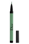 Dior The Show On Stage Waterproof Liquid Eyeliner In 461 Matte Green