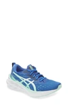 Asics Novablast 2 Running Shoe In Lazuli Blue/ White