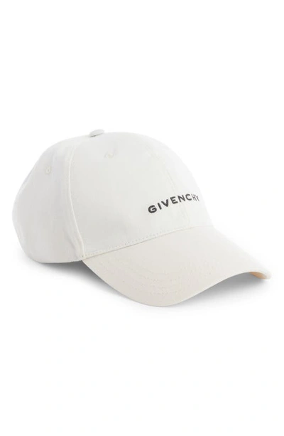 Givenchy 4g Embroidered Baseball Cap In White