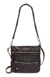 Mz Wallace Crosby Zip Nylon Crossbody Bag In Black