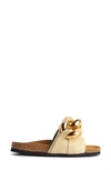 Jw Anderson Chain Link Slide Sandal In Beige